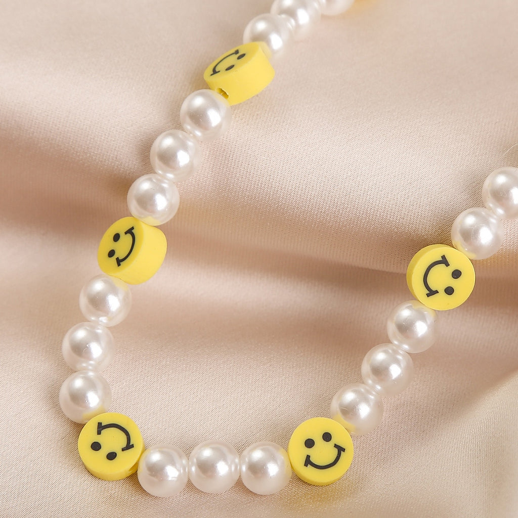 2021 Korean Sweet Colorful Little Daisy Acrylic Flowers Boho Beaded Clavicle Necklaces for Women Girls Jewelry