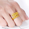 2022 Alloy Dragon King Simulation Gold Open Ring for Men Retro Men Ring Wedding Party Jewelry Accessories Size Adjustabl