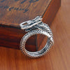 2022 Alloy Dragon King Simulation Gold Open Ring for Men Retro Men Ring Wedding Party Jewelry Accessories Size Adjustabl