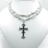 Brand Brambles Unisex Choker Necklace Men Women Hip Hop Gothic Punk Barbed Wire Thorns Cross Pendant Chain Party Gift