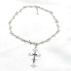 Brand Brambles Unisex Choker Necklace Men Women Hip Hop Gothic Punk Barbed Wire Thorns Cross Pendant Chain Party Gift