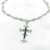 Brand Brambles Unisex Choker Necklace Men Women Hip Hop Gothic Punk Barbed Wire Thorns Cross Pendant Chain Party Gift