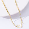 2022 Classic Shell Heart Pendant Gold Color Stainless steel Necklace Lovely Girls' Jewelry Accessories Women's Necklace