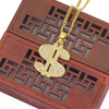 2022 Dollar Sign Pendant Necklace Men's Women's Necklace Metal Bohemian Crystal Inlaid Pendant Accessories Party Jewelry
