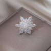 2022 Europe America Jewelry  Pink Zircon Snowflake Flower Earrings Elegant Women Wedding Party Accessories