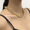 2022 Asymmetric Lock Necklace for Women Twist Gold Silver Color Chunky Thick Lock Choker Chain Necklaces Party Jewelry