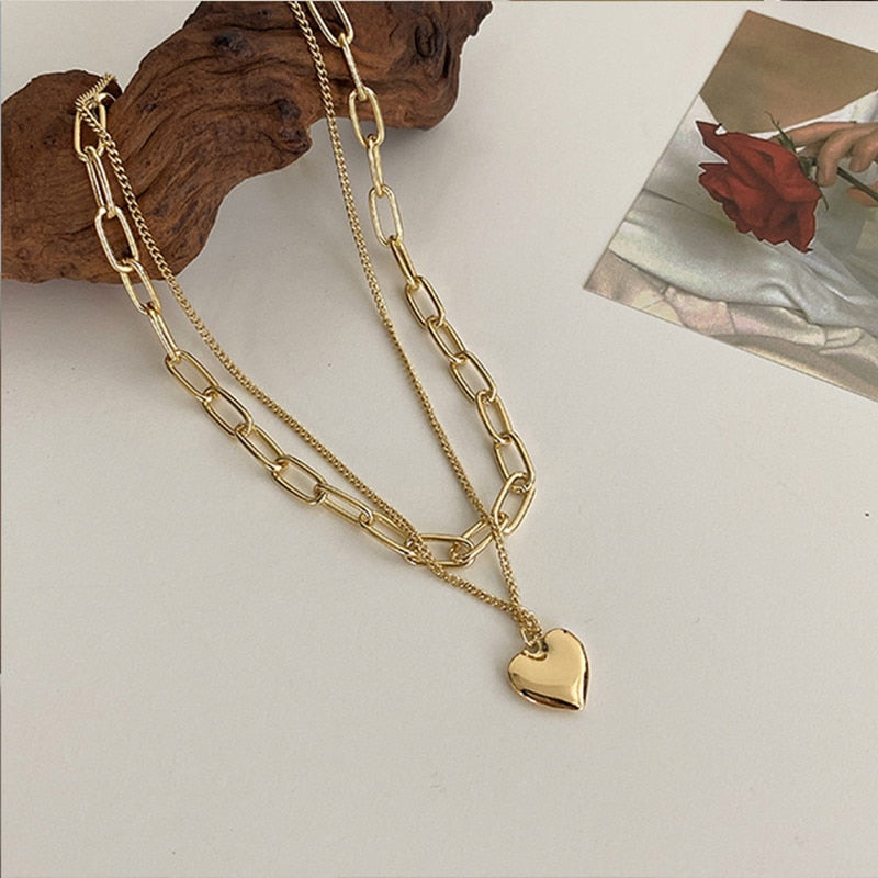 2022 Asymmetric Lock Necklace for Women Twist Gold Silver Color Chunky Thick Lock Choker Chain Necklaces Party Jewelry