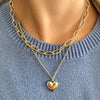 2022 Asymmetric Lock Necklace for Women Twist Gold Silver Color Chunky Thick Lock Choker Chain Necklaces Party Jewelry