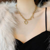 2022 Asymmetric Lock Necklace for Women Twist Gold Silver Color Chunky Thick Lock Choker Chain Necklaces Party Jewelry
