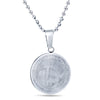 2022 Jewelry  Crystal from Swarovskis Titanium steel bitcoin necklace 2 Colors Fit Men and Women