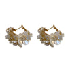2022 Korea Design Jewelry White Acrylic Flower Earrings Elegant Women Statement Party Earrings Accessories