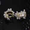 2022 Korea Design Jewelry White Acrylic Flower Earrings Elegant Women Statement Party Earrings Accessories