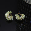 2022 Korea Design Jewelry White Acrylic Flower Earrings Elegant Women Statement Party Earrings Accessories