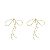 2023 Korean Sense Line Bow Earrings for Women Girls Metal Light  Simple Butterfly Drop Earrings Aesthetic Jewelry