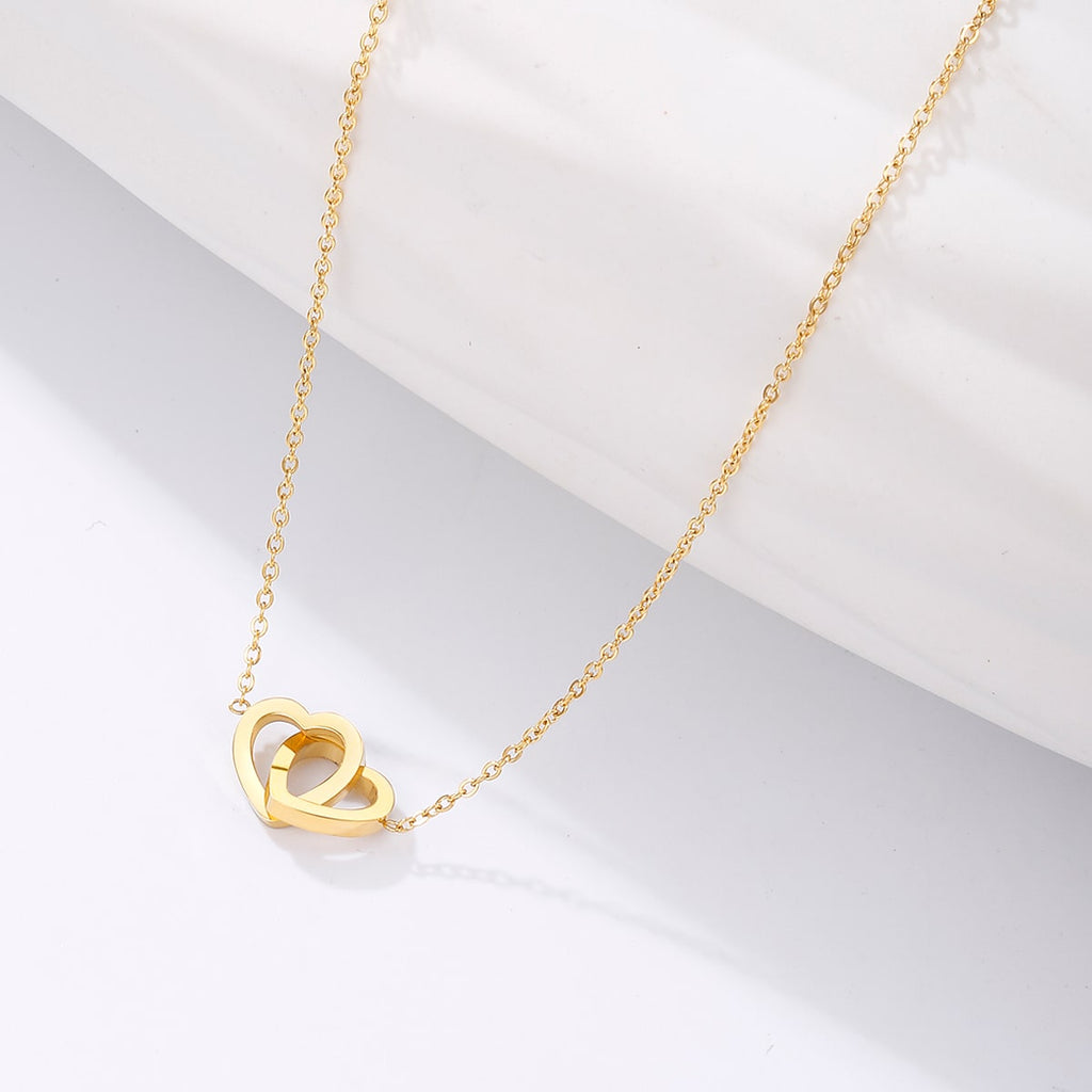 2022 18K Vintage Wedding Pearl Choker Heart Necklace For Women Geometric Heart Pendant Necklaces Jewelry collier de perles