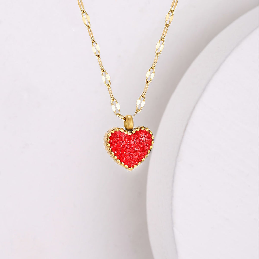 2022 18K Vintage Wedding Pearl Choker Heart Necklace For Women Geometric Heart Pendant Necklaces Jewelry collier de perles