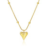2022 18K Vintage Wedding Pearl Choker Heart Necklace For Women Geometric Heart Pendant Necklaces Jewelry collier de perles