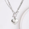 2022 18K Vintage Wedding Pearl Choker Heart Necklace For Women Geometric Heart Pendant Necklaces Jewelry collier de perles