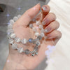 2022 Advanced Simple Opals Charm Bracelets Korean Jewelry Geometric Zircon Pendant Accessories Bracelet For Woman