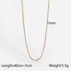 2022 Daily Mini Round Snake Bone Chain For Women 18K Gold Plated 1MM Stainless Steel Thin Herringbone Chain Necklace Jewelry