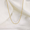 2022 Daily Mini Round Snake Bone Chain For Women 18K Gold Plated 1MM Stainless Steel Thin Herringbone Chain Necklace Jewelry