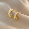 2022 Design Sense X-shaped Gold Stud Earrings Crossover Korean Accessories Party  Jewelry For Women Girls Gift