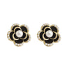2022 Elegant Black Flower Pendant Pearl Earrings Korean Jewelry Party Girl's Sweet Accessories For Woman's Earrings