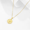 2022 Frosted Surface Acient Sun Compass Pendant Necklace For Woman Ladies Stee PVD Plated Coin Necklace Gold Jewelry