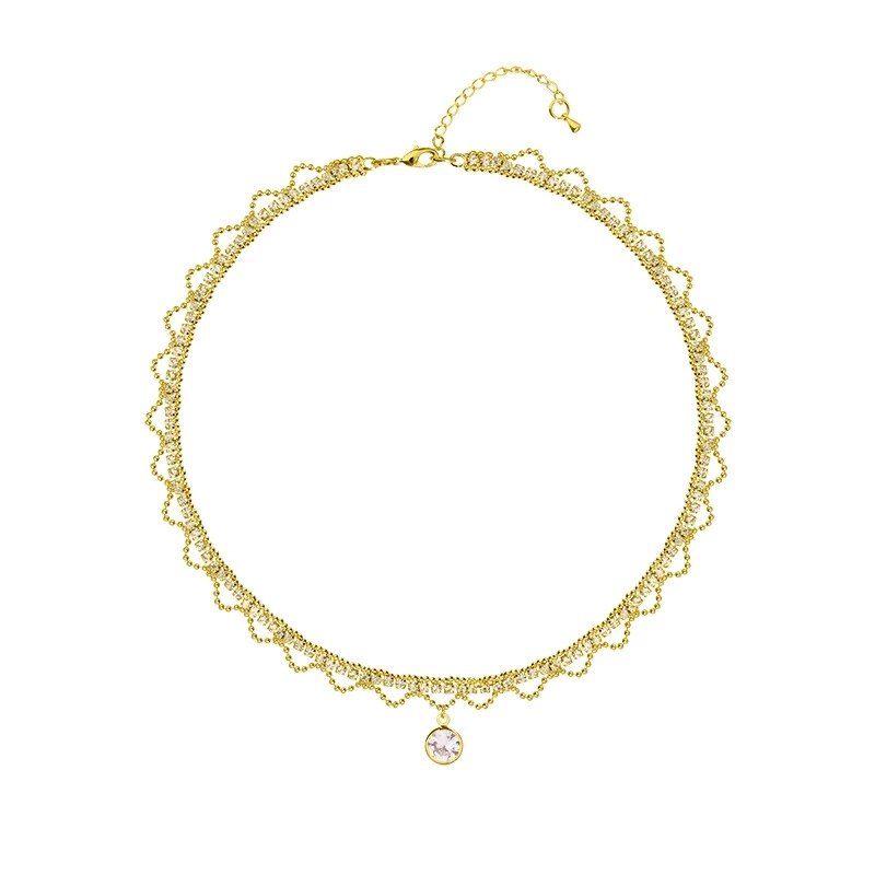 2022 Kpop Fairy Shiny Chic Silver Color Plated Chain Choker Necklace For Women Girls Party Wedding Aesthetic Jewelry