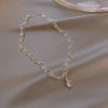 2022 Kpop Fairy Shiny Chic Silver Color Plated Chain Choker Necklace For Women Girls Party Wedding Aesthetic Jewelry