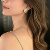 2022 Party  Green Crystal Micro Set Zircon Square Earrings High sense Accessories for Korean Jewelry Women‘s