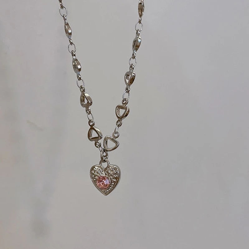 2022 Trend Love Heart Shell Necklace for Women Mnimalist Clavicle Chain Choker Wedding Party Aesthetic Jewelry