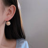 2022  White Flower Cluster FlowerDesign Basket Pendant Dangle Earrings Elegant Accessories For Womens Korean Jewelry