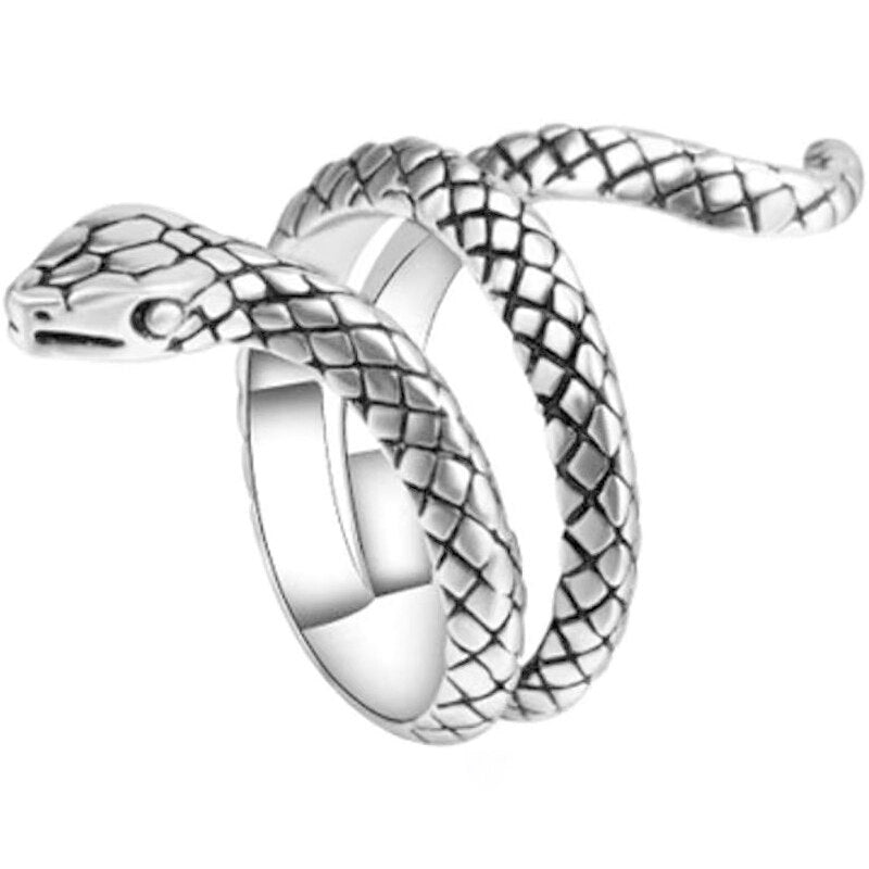 2022 Retro Punk Cobra Shape Snake Ring Women's Ring Opening Adjustable Animal Accessories Party Jewelry For Man