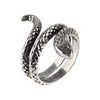 2022 Retro Punk Cobra Shape Snake Ring Women's Ring Opening Adjustable Animal Accessories Party Jewelry For Man