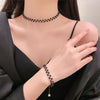 2022 Sexy Black Crystal Woven Chockers Necklace For Women's  Girls' Exquisite Suit Neck Chain  Jewelry Party Accessories