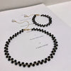 2022 Sexy Black Crystal Woven Chockers Necklace For Women's  Girls' Exquisite Suit Neck Chain  Jewelry Party Accessories