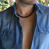 Simple Tiger Eye Bead Necklace For Men Classic Handmade 6mm Strand Beads Necklace For Men Jewelry Gift