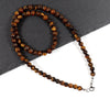 Simple Tiger Eye Bead Necklace For Men Classic Handmade 6mm Strand Beads Necklace For Men Jewelry Gift
