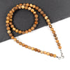 Simple Tiger Eye Bead Necklace For Men Classic Handmade 6mm Strand Beads Necklace For Men Jewelry Gift