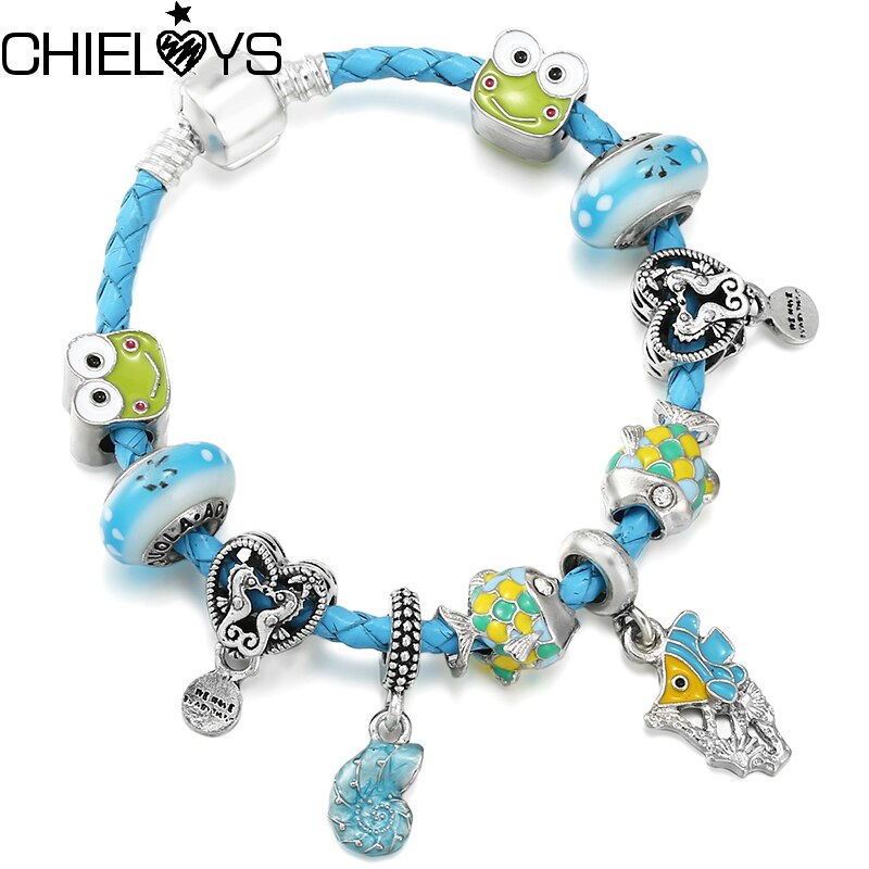 2022 Summer Jewelry Charm Bracelets With Fish Frog Snails Beads Bracelet For Women Couples Pulseras Jewelry Gift Special Offer