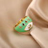 2023 Trend Colorful Rings For Women Bohemian Adjustable Open Evil Eye Ring Female Zircon Party Jewerly Couple Gift anillos mujer