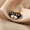 2023 Trend Colorful Rings For Women Bohemian Adjustable Open Evil Eye Ring Female Zircon Party Jewerly Couple Gift anillos mujer