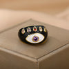 2023 Trend Colorful Rings For Women Bohemian Adjustable Open Evil Eye Ring Female Zircon Party Jewerly Couple Gift anillos mujer