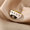 2023 Trend Colorful Rings For Women Bohemian Adjustable Open Evil Eye Ring Female Zircon Party Jewerly Couple Gift anillos mujer