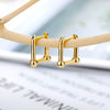 2023 Trend Pin Stud Earrings For Women Girls Korean Stainless Steel Female Gold Earring Couple Jewelry Gift bijoux femme