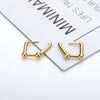 2023 Trend Pin Stud Earrings For Women Girls Korean Stainless Steel Female Gold Earring Couple Jewelry Gift bijoux femme