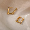 2023 Trend Pin Stud Earrings For Women Girls Korean Stainless Steel Female Gold Earring Couple Jewelry Gift bijoux femme