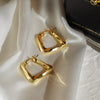 2023 Trend Resin Hoop Earrings For Women Girls Korean Gold Color Couple Cute Earring Party Jewelry Gift brincos femme