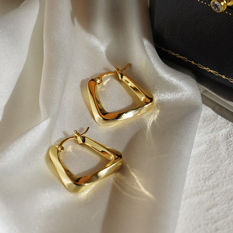 2023 Trend Resin Hoop Earrings For Women Girls Korean Gold Color Couple Cute Earring Party Jewelry Gift brincos femme